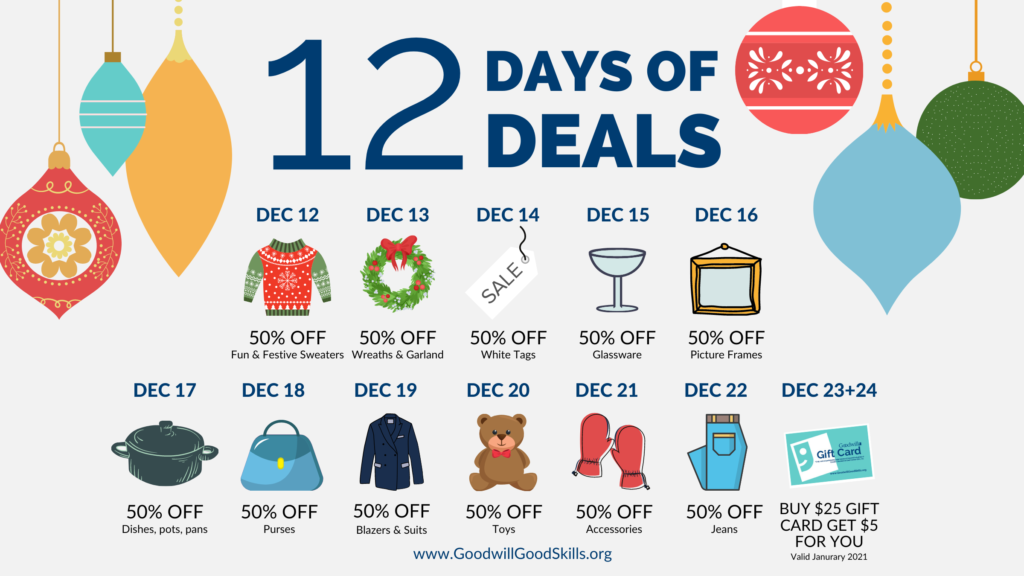 12 Days of Deals - Goodwill Industries GCECO