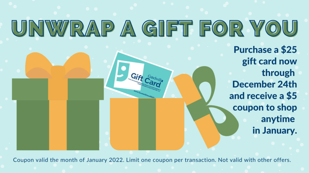 Holiday Gift Cards Goodwill Industries GCECO