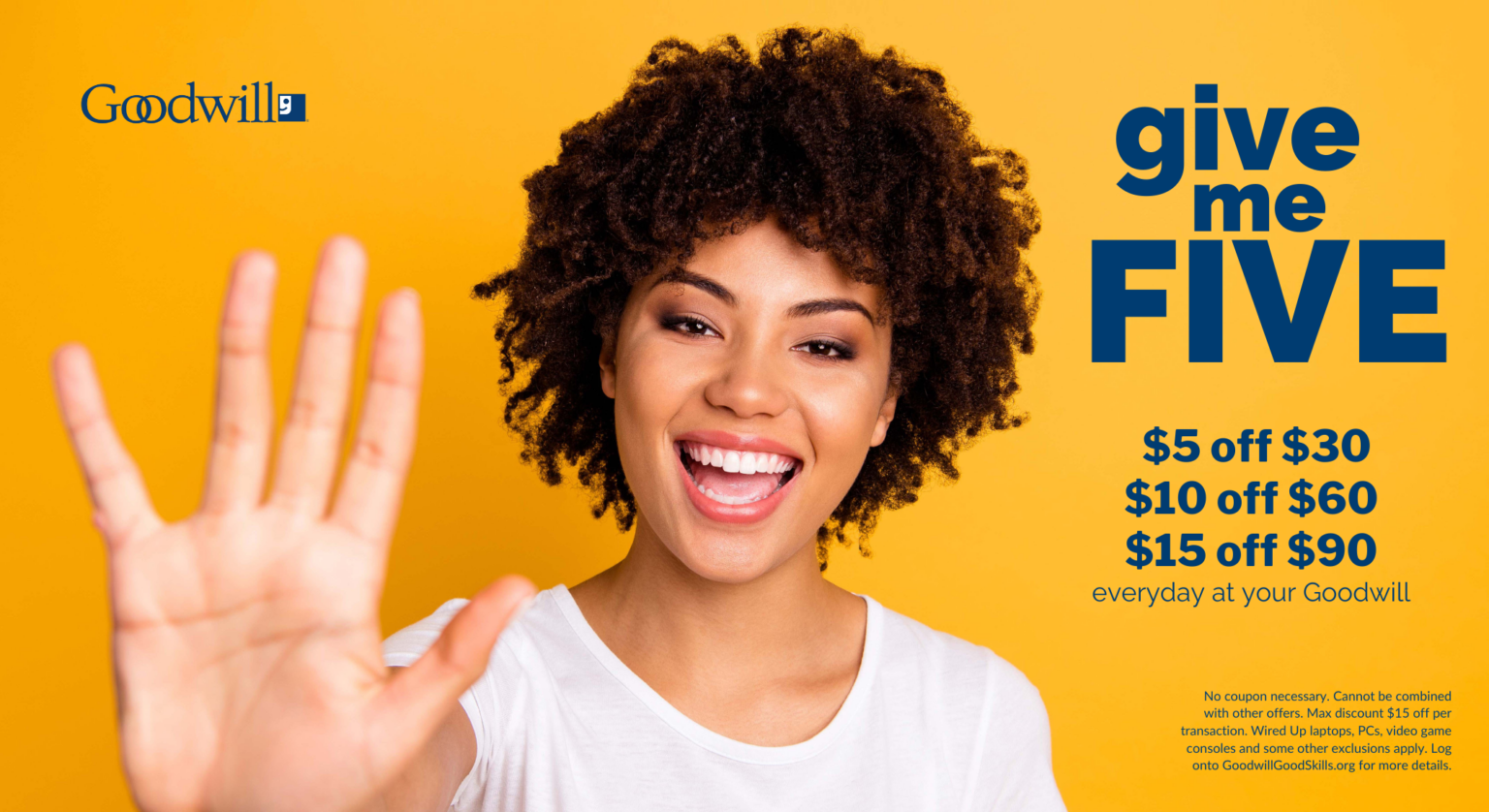 Give Me Five Discount FAQs Goodwill Industries GCECO