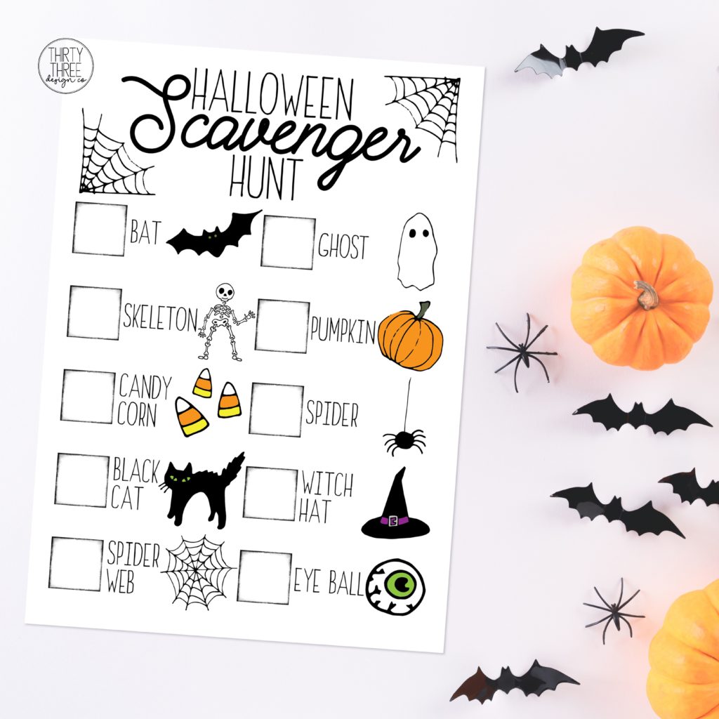 Etsy Halloween Scavenger Hunt Checklist