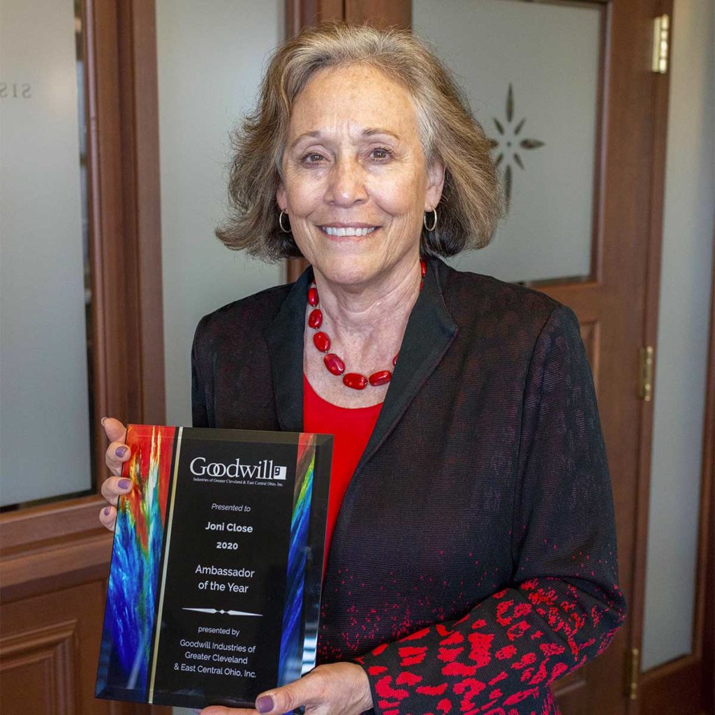 Joni Close - Goodwill Ambassador of the Year Award