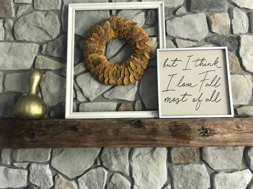Upcycle harvest home decor from Goodwill find