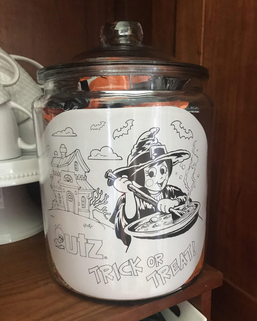 Fall Halloween styled jar