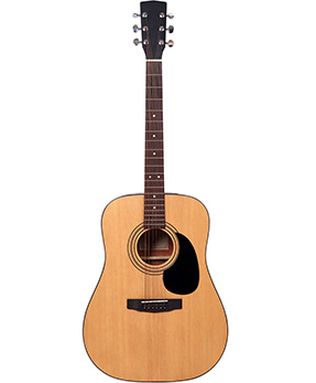 light brown acoustic guitar