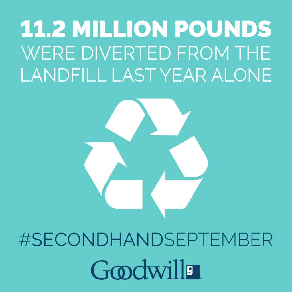 Secondhand September - pounds diverted from landfills