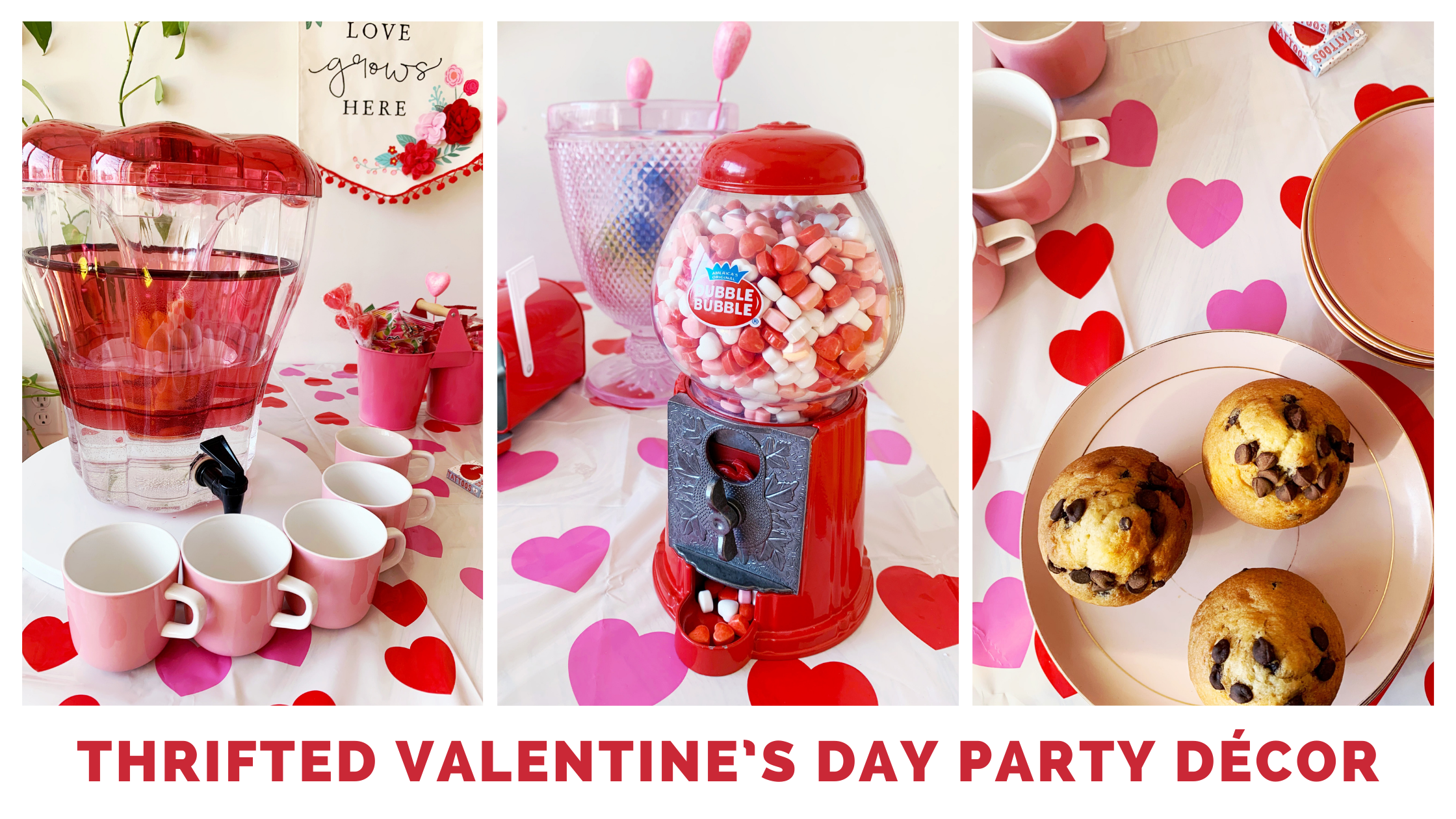 Thrifted Valentine’s Day Party Décor